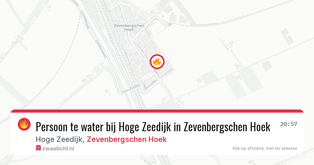 Persoon te water bij Hoge Zeedijk in Zevenbergschen Hoek — 29 jul 2026