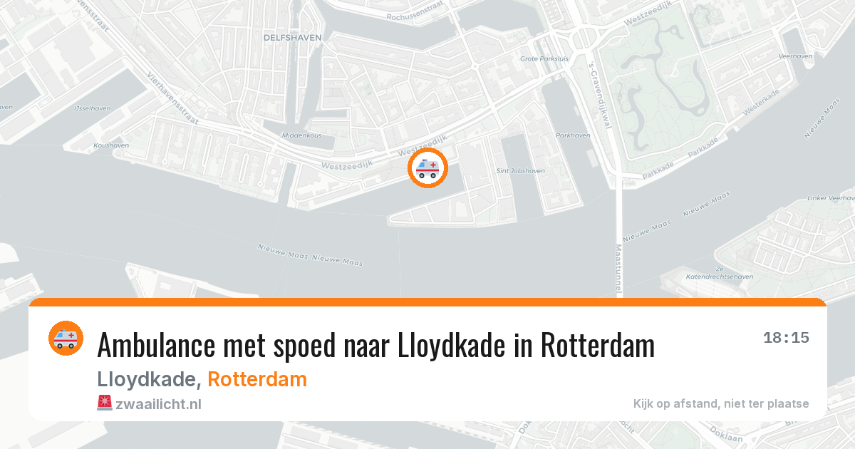 Ambulance met spoed naar Lloydkade in Rotterdam — 21 jun 2026