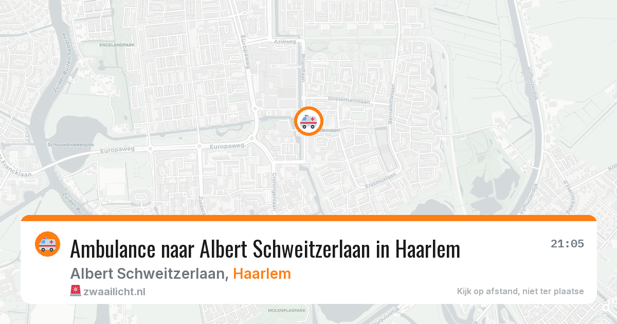 Ambulance naar Albert Schweitzerlaan in Haarlem — 11 aug 2026