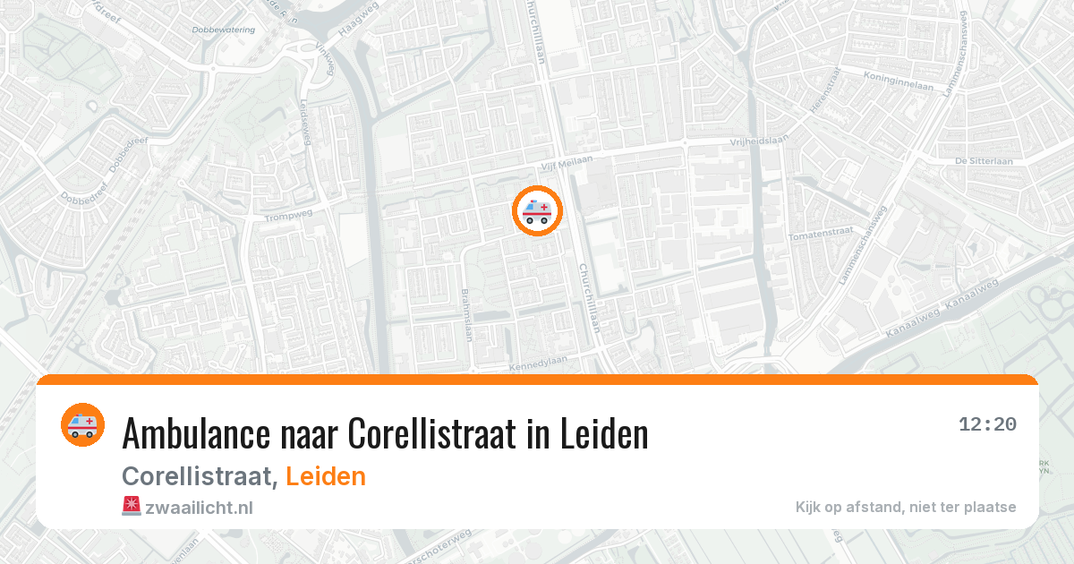 Ambulance naar Corellistraat in Leiden — 6 jul 2026