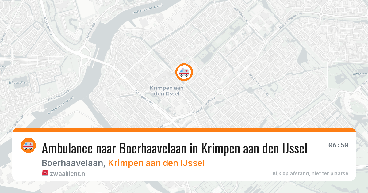 Ambulance naar Boerhaavelaan in Krimpen aan den IJssel — 7 jul 2026
