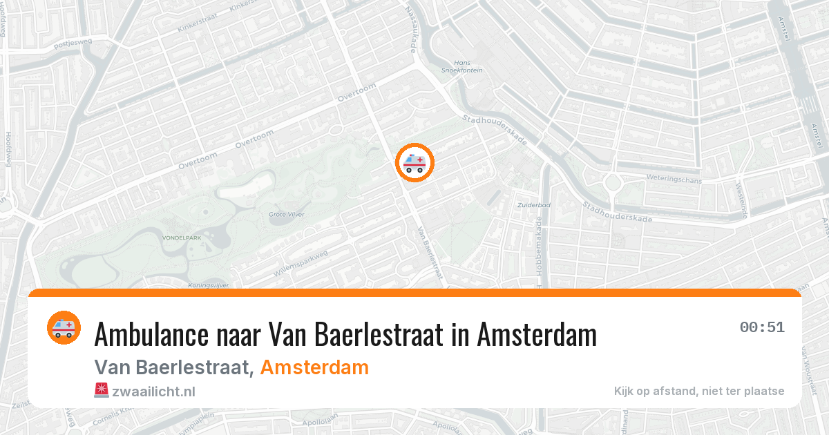 Ambulance naar Van Baerlestraat in Amsterdam — 29 mei 2026