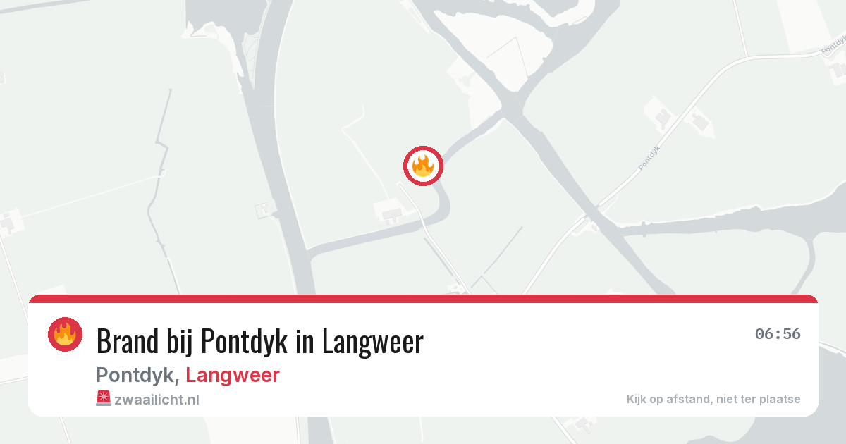 Brand bij Pontdyk in Langweer — 20 jun 2026