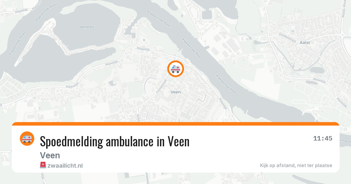 Spoedmelding ambulance in Veen — 31 jul 2026