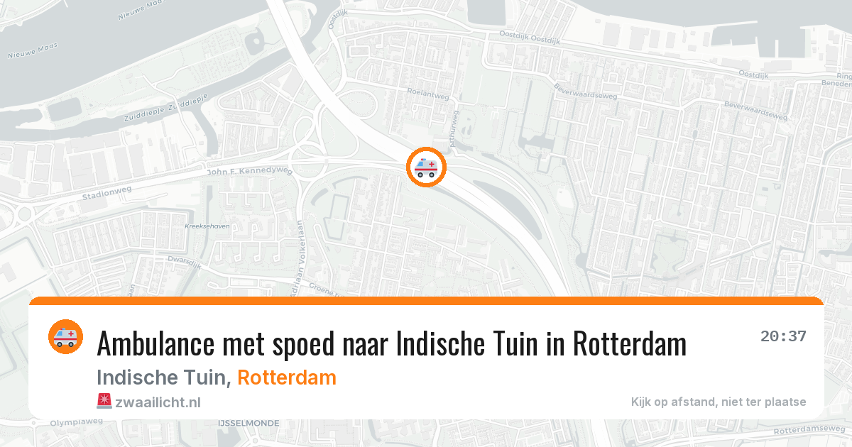 Ambulance met spoed naar Indische Tuin in Rotterdam — 3 apr 2026