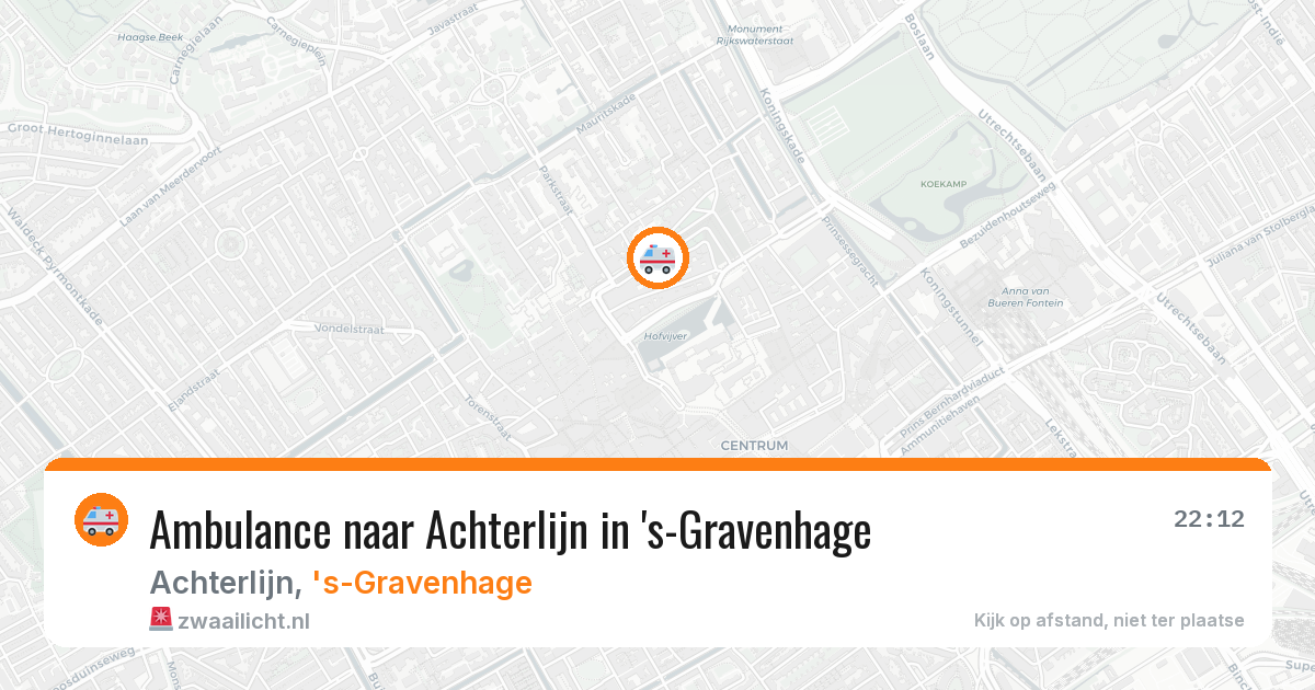 Ambulance naar Achterlijn in 's-Gravenhage — 29 jan 2026