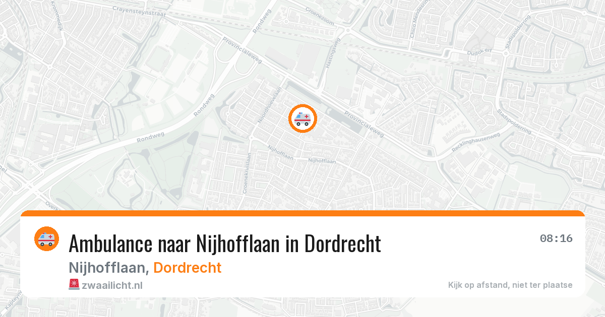 Ambulance naar Nijhofflaan in Dordrecht — 9 jul 2026