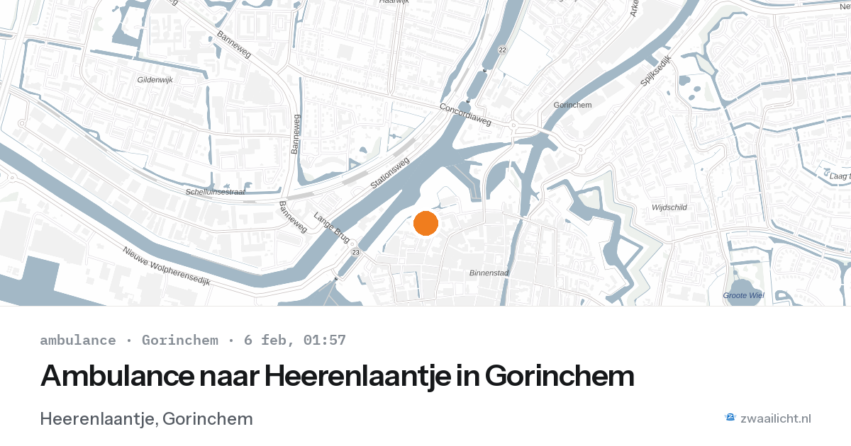 Ambulance naar Heerenlaantje in Gorinchem — 6 feb 2026