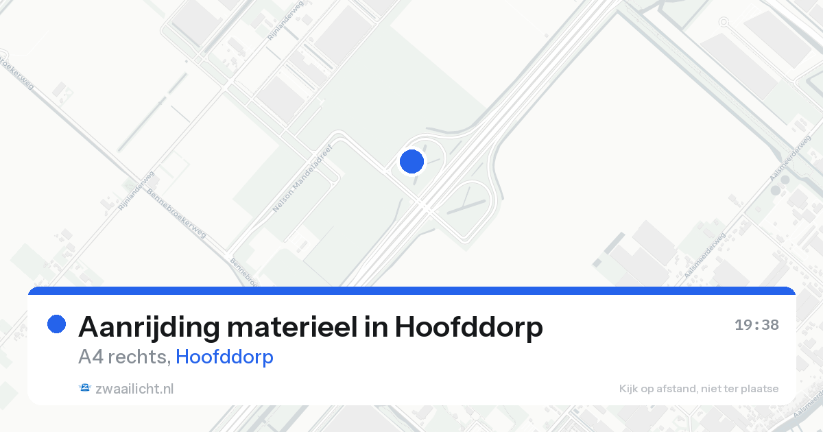 Aanrijding materieel in Hoofddorp — 17 aug 2026