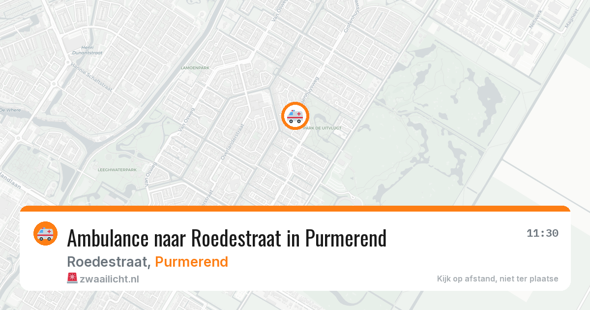 Ambulance naar Roedestraat in Purmerend — 25 jul 2026