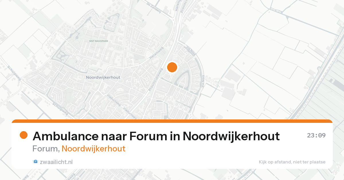 Ambulance naar Forum in Noordwijkerhout — 16 aug 2026