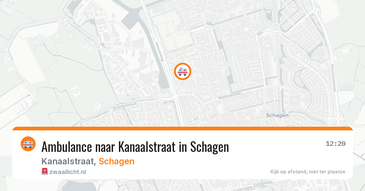 Ambulance naar Kanaalstraat in Schagen — 20 jun 2026