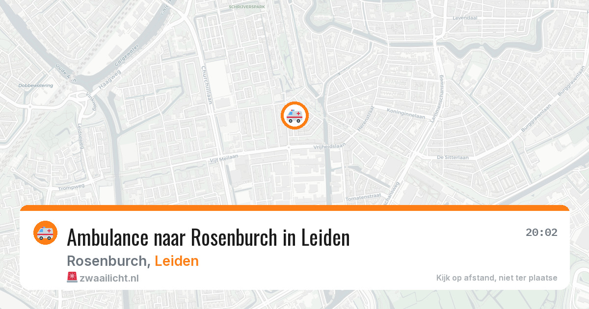 Ambulance naar Rosenburch in Leiden — 7 aug 2026
