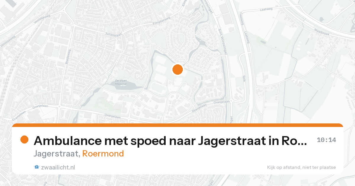 Ambulance met spoed naar Jagerstraat in Roermond — 16 aug 2026