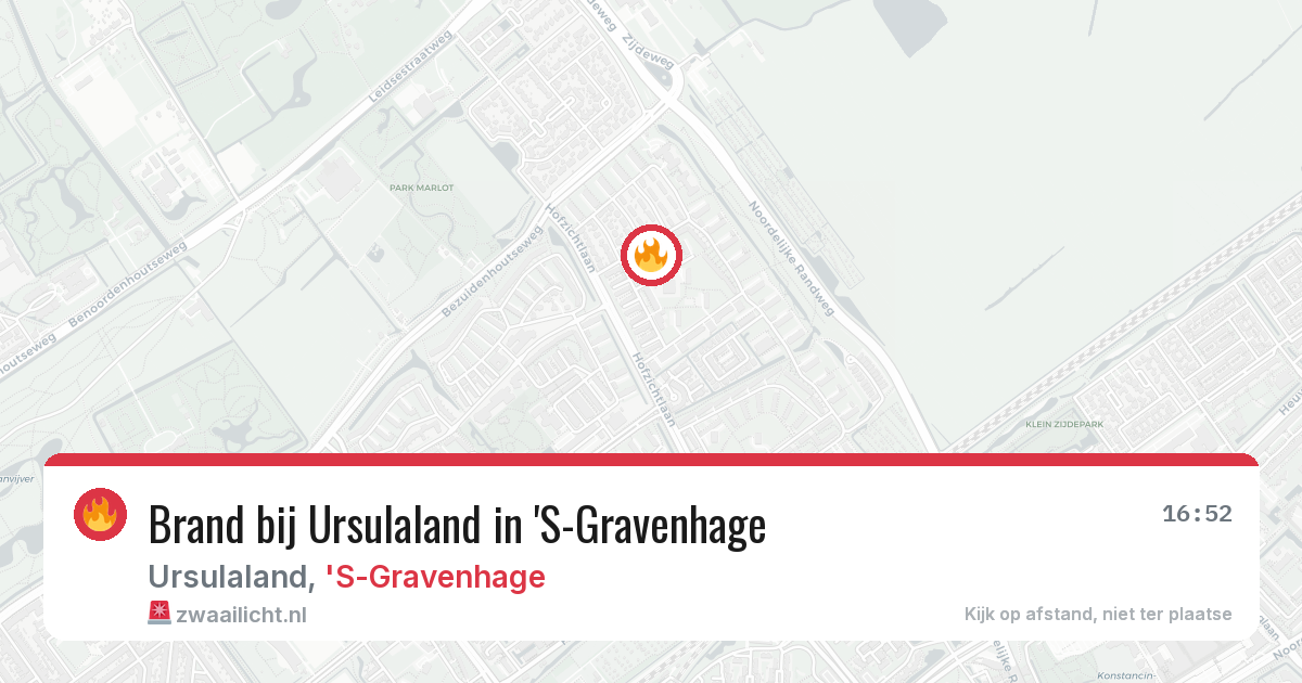 Brand bij Ursulaland in 'S-Gravenhage — 7 jun 2026