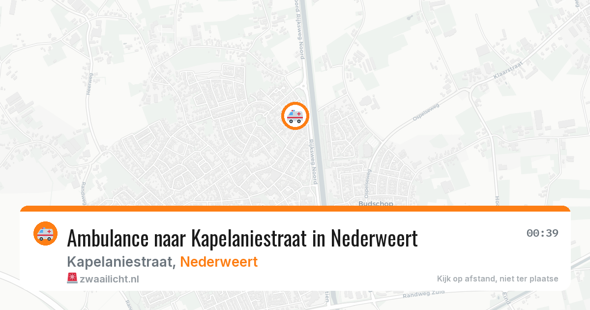 Ambulance naar Kapelaniestraat in Nederweert — 26 jul 2026