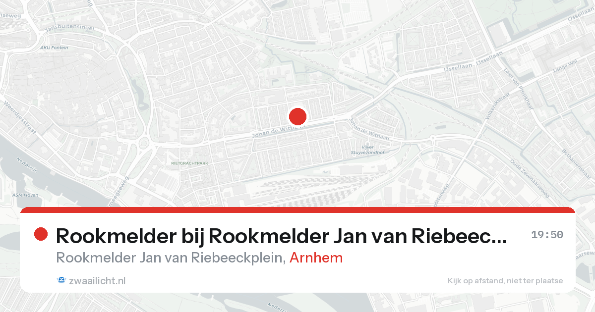 Rookmelder bij Rookmelder Jan van Riebeeckplein in Arnhem — 31 jan 2026