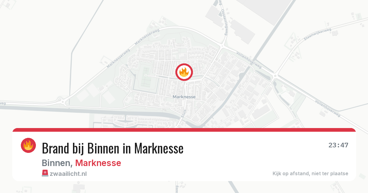 Brand bij Binnen in Marknesse — 18 feb 2026