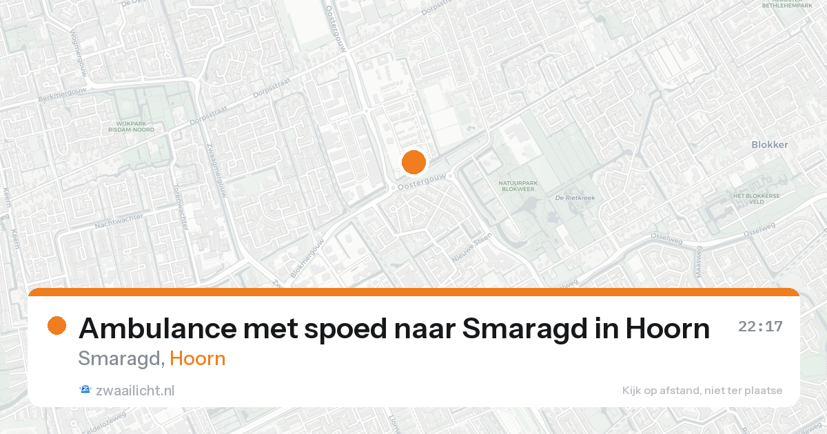 Ambulance met spoed naar Smaragd in Hoorn — 15 aug 2026