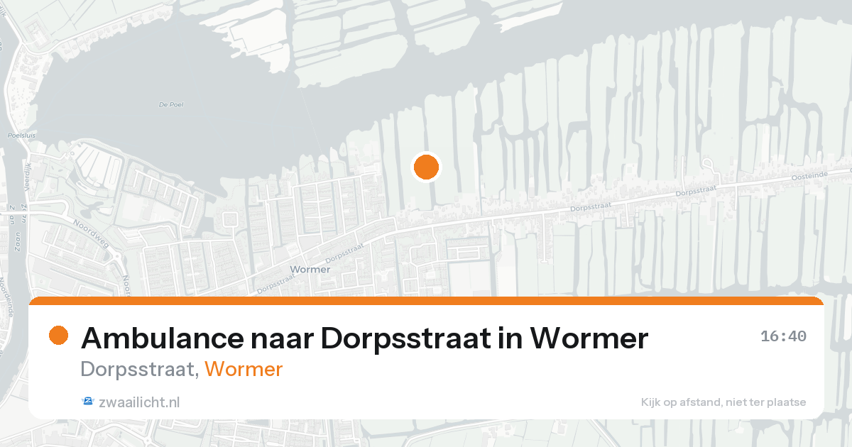 Ambulance naar Dorpsstraat in Wormer — 18 mei 2026