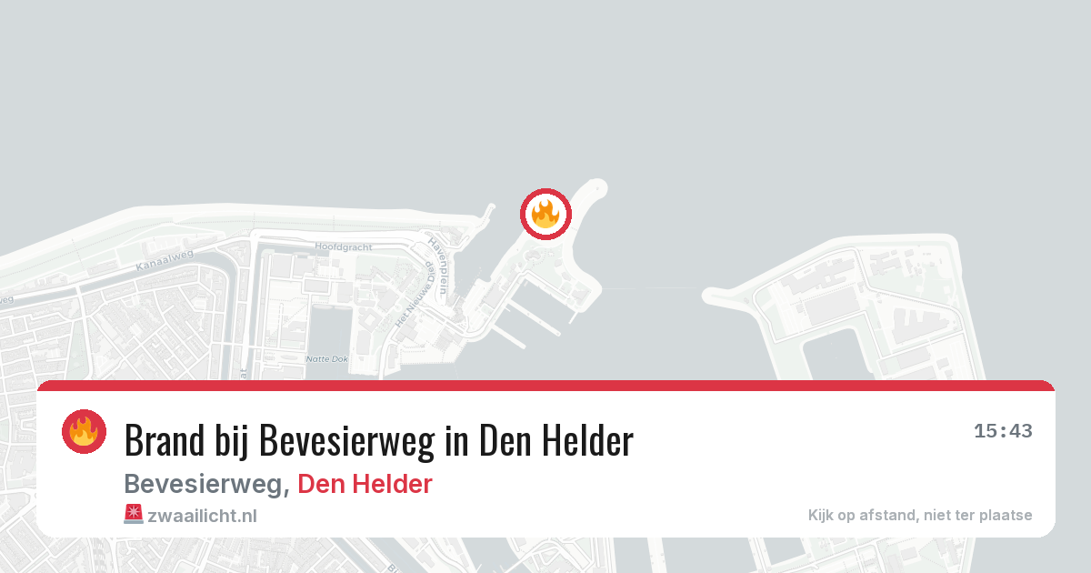 Brand bij Bevesierweg in Den Helder — 19 jul 2026