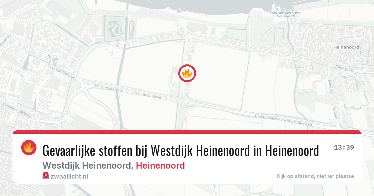 Gevaarlijke stoffen bij Westdijk Heinenoord in Heinenoord — 3 jul 2026