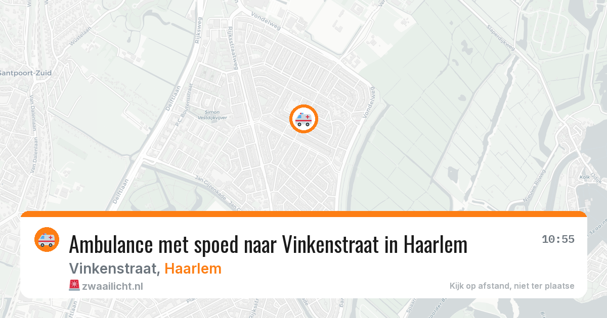 Ambulance met spoed naar Vinkenstraat in Haarlem — 14 jul 2026