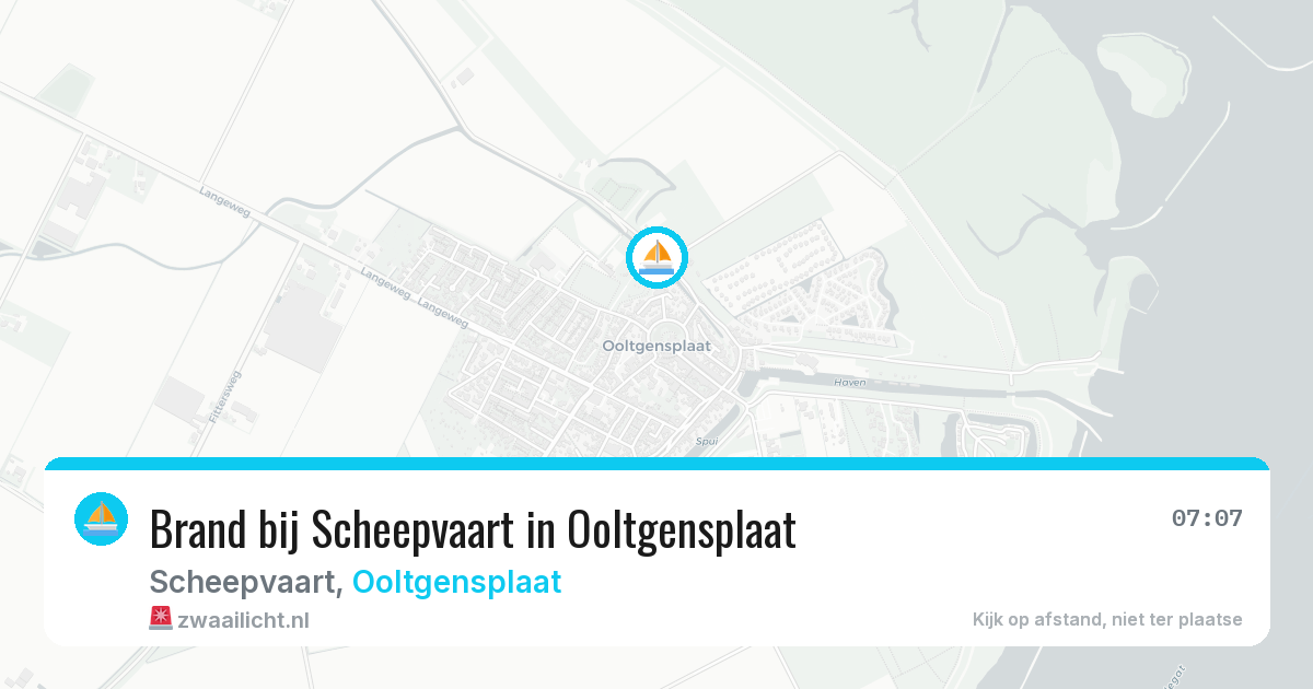 Brand bij Scheepvaart in Ooltgensplaat — 16 jul 2026