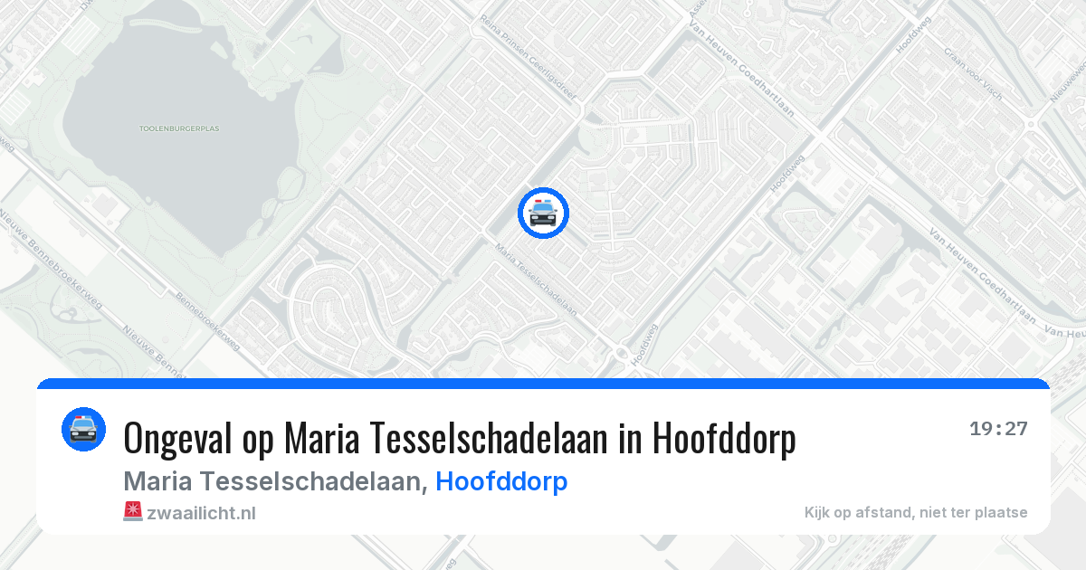 Ongeval op Maria Tesselschadelaan in Hoofddorp — 19 mei 2026
