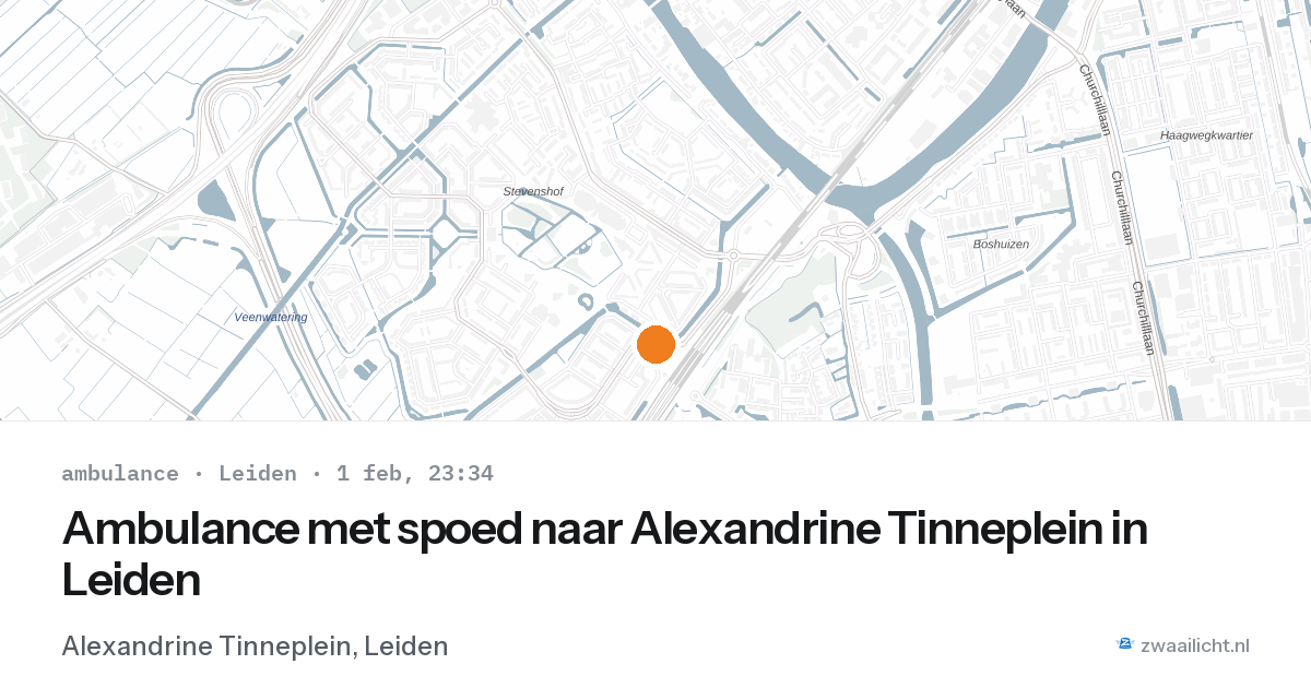 Ambulance met spoed naar Alexandrine Tinneplein in Leiden — 1 feb 2026