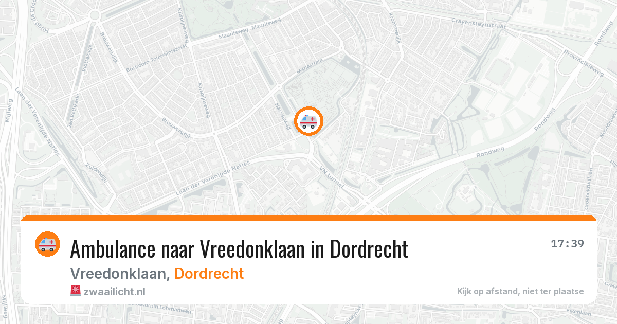 Ambulance naar Vreedonklaan in Dordrecht — 23 jun 2026