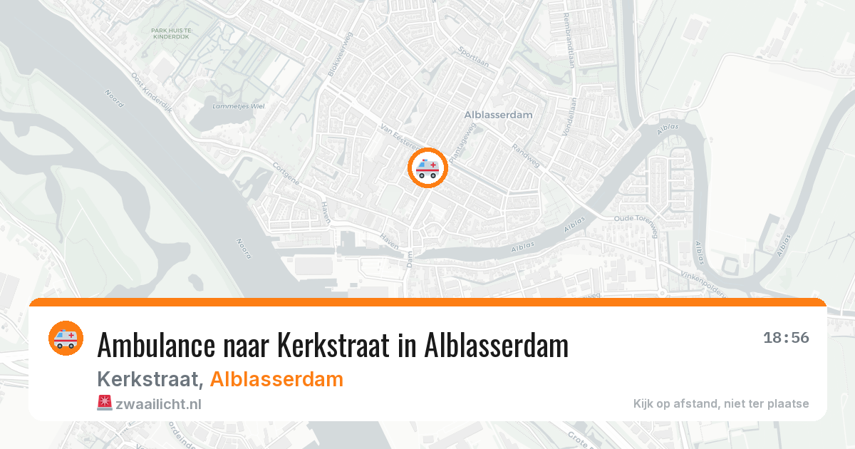 Ambulance naar Kerkstraat in Alblasserdam — 30 jun 2026