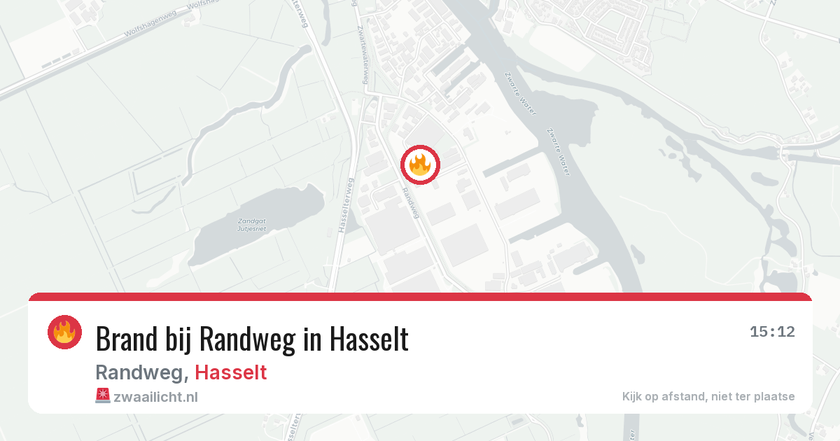 Brand bij Randweg in Hasselt — 19 jun 2026
