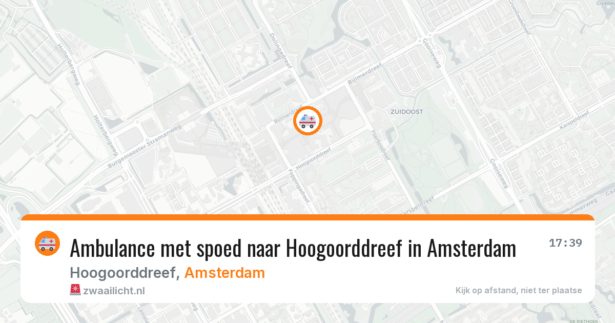 Ambulance met spoed naar Hoogoorddreef in Amsterdam — 8 mei 2026