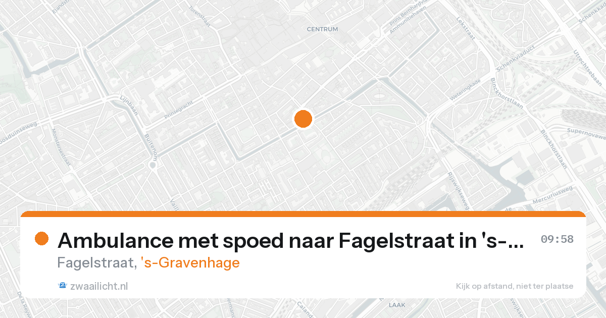 Ambulance met spoed naar Fagelstraat in 's-Gravenhage — 19 aug 2026