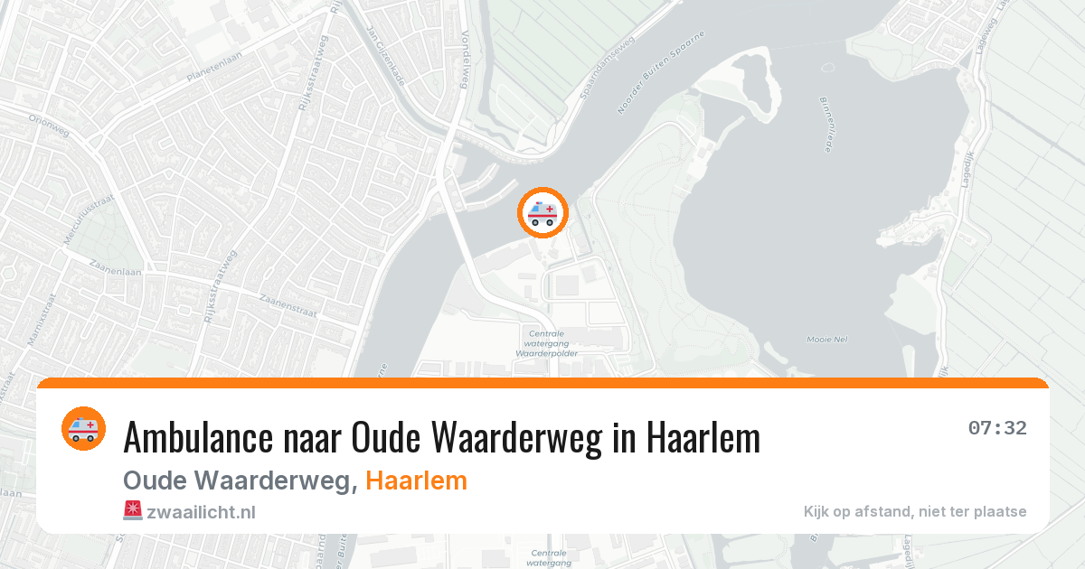 Ambulance naar Oude Waarderweg in Haarlem — 14 jul 2026