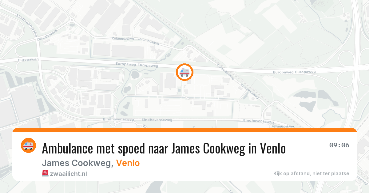 Ambulance met spoed naar James Cookweg in Venlo — 4 aug 2026