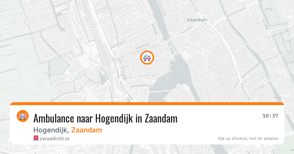Ambulance naar Hogendijk in Zaandam — 11 aug 2026