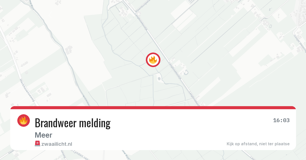 Brandweer melding — 25 jun 2026