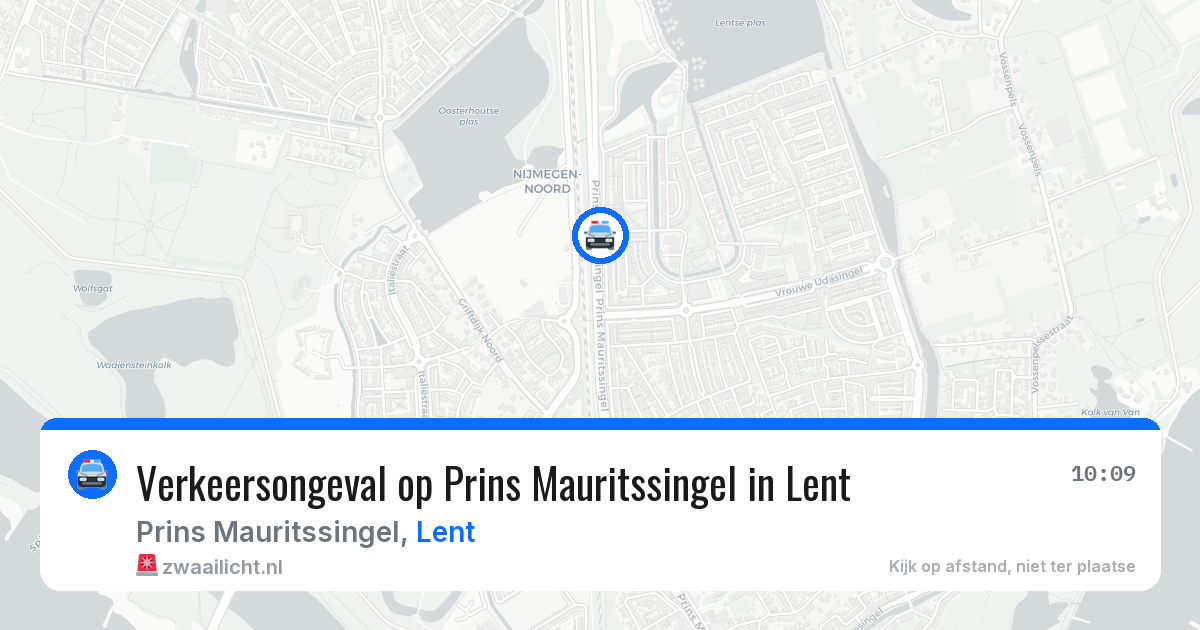 Verkeersongeval op Prins Mauritssingel in Lent — 6 mei 2026