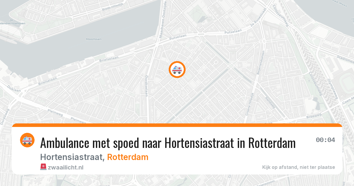 Ambulance met spoed naar Hortensiastraat in Rotterdam — 31 jul 2026