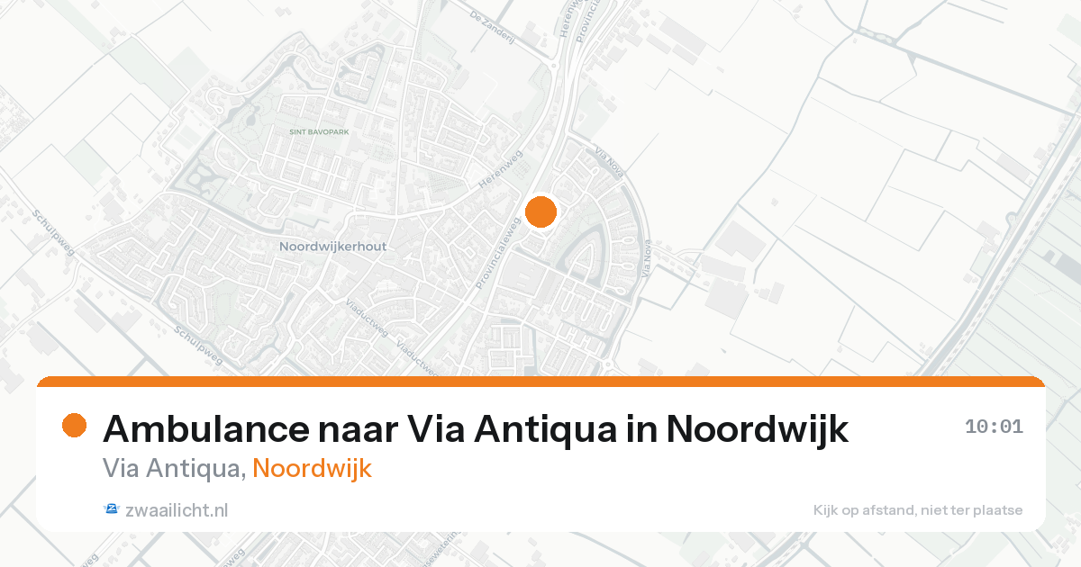 Ambulance naar Via Antiqua in Noordwijk — 13 aug 2026