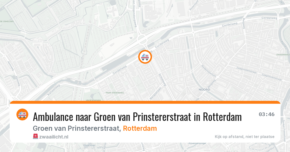 Ambulance naar Groen van Prinstererstraat in Rotterdam — 14 aug 2026