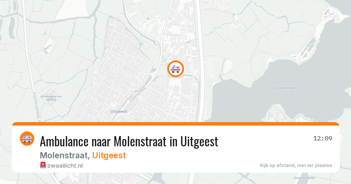 Ambulance naar Molenstraat in Uitgeest — 7 aug 2026