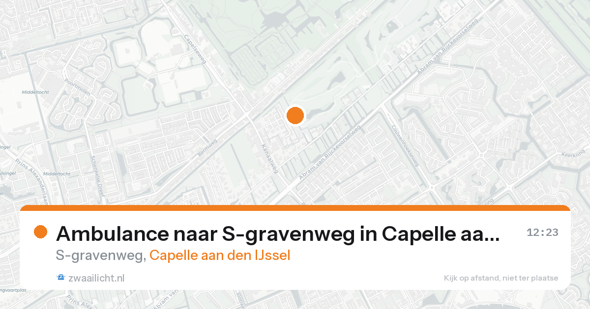 Ambulance naar S-gravenweg in Capelle aan den IJssel — 15 aug 2026