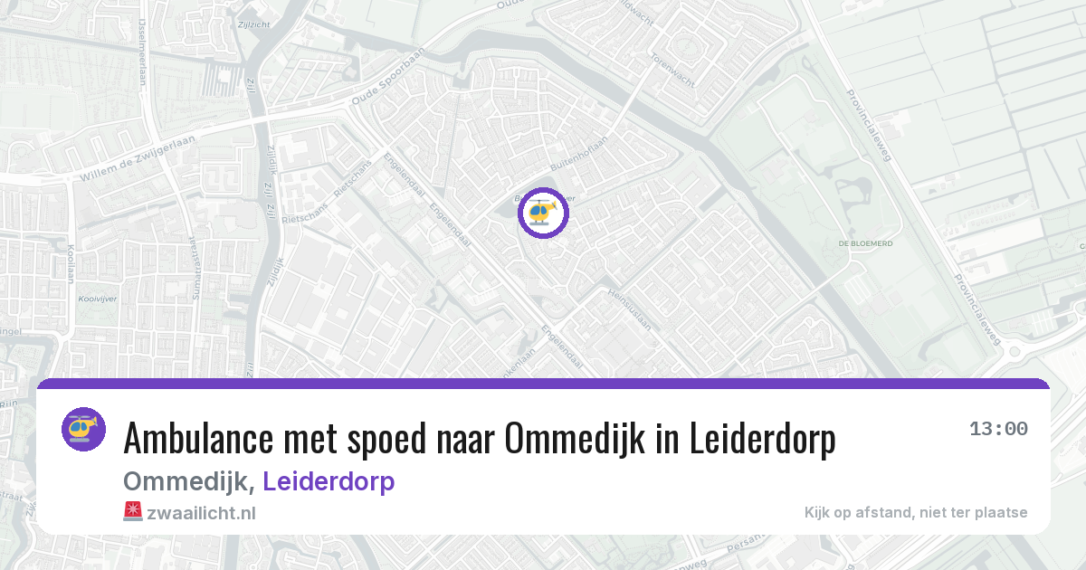 Ambulance met spoed naar Ommedijk in Leiderdorp — 8 aug 2026