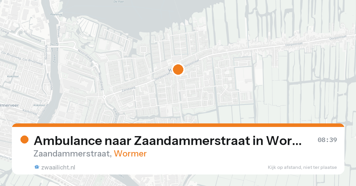 Ambulance naar Zaandammerstraat in Wormer — 17 aug 2026
