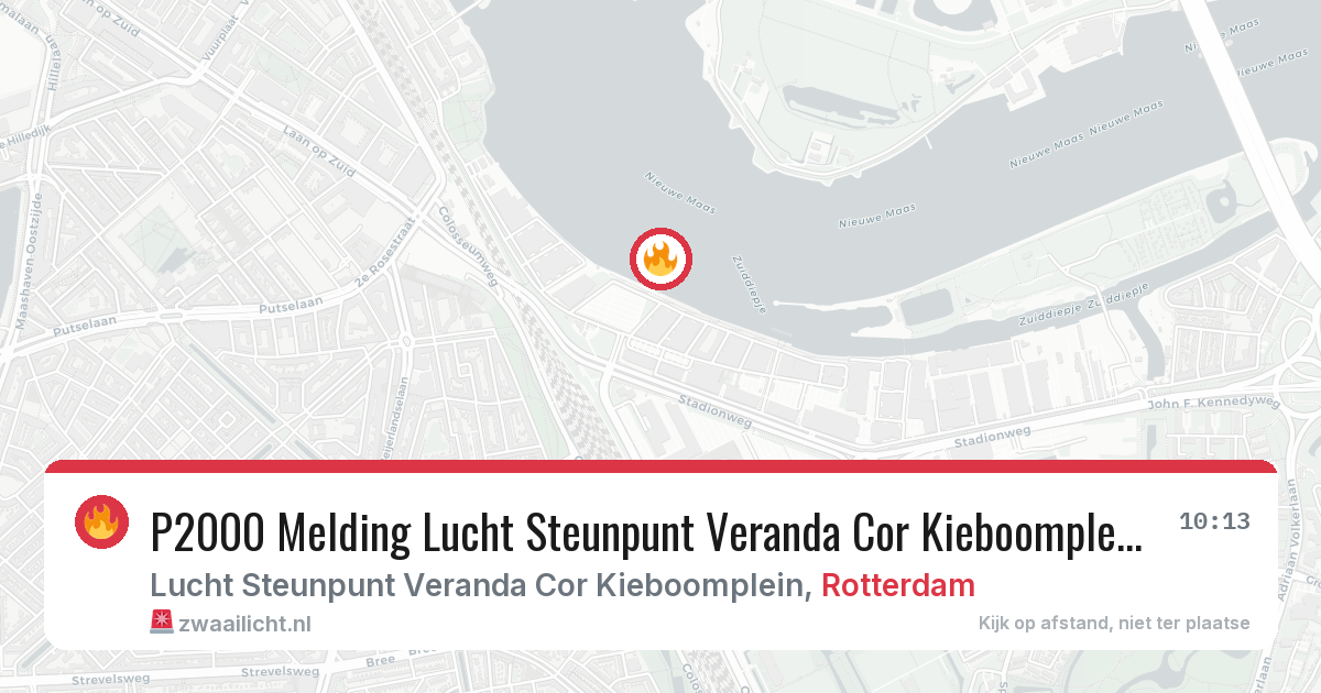 P2000 Melding Lucht Steunpunt Veranda Cor Kieboomplein, Rotterdam — 30 jan 2026