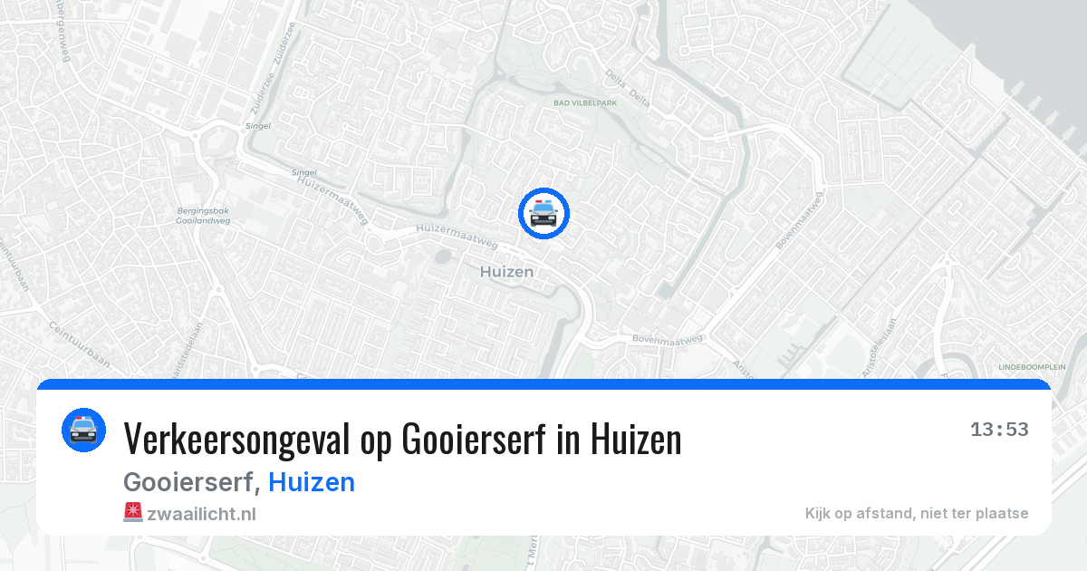 Verkeersongeval op Gooierserf in Huizen — 3 apr 2026