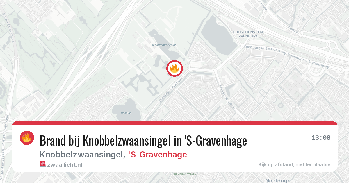 Brand bij Knobbelzwaansingel in 'S-Gravenhage — 16 mrt 2026